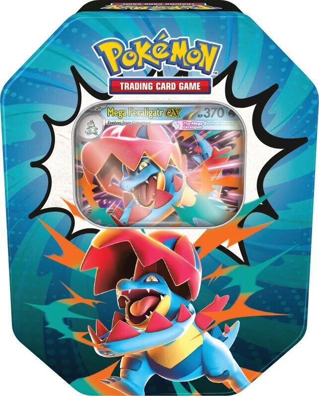 Pokémon TCG: Mega Feraligatr ex Tin