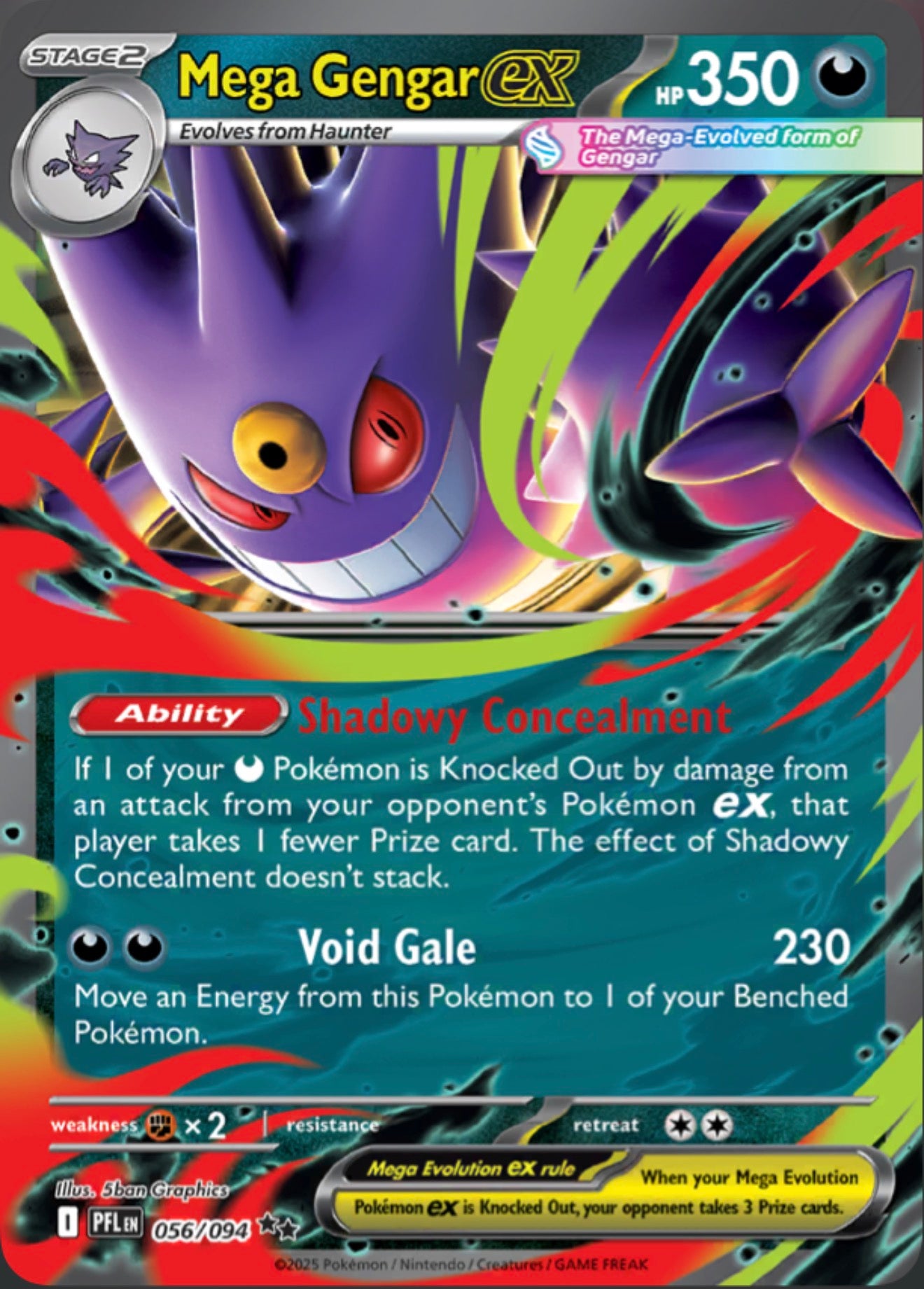 Pokémon Singles - Mega Gengar ex - PFL 56/94
