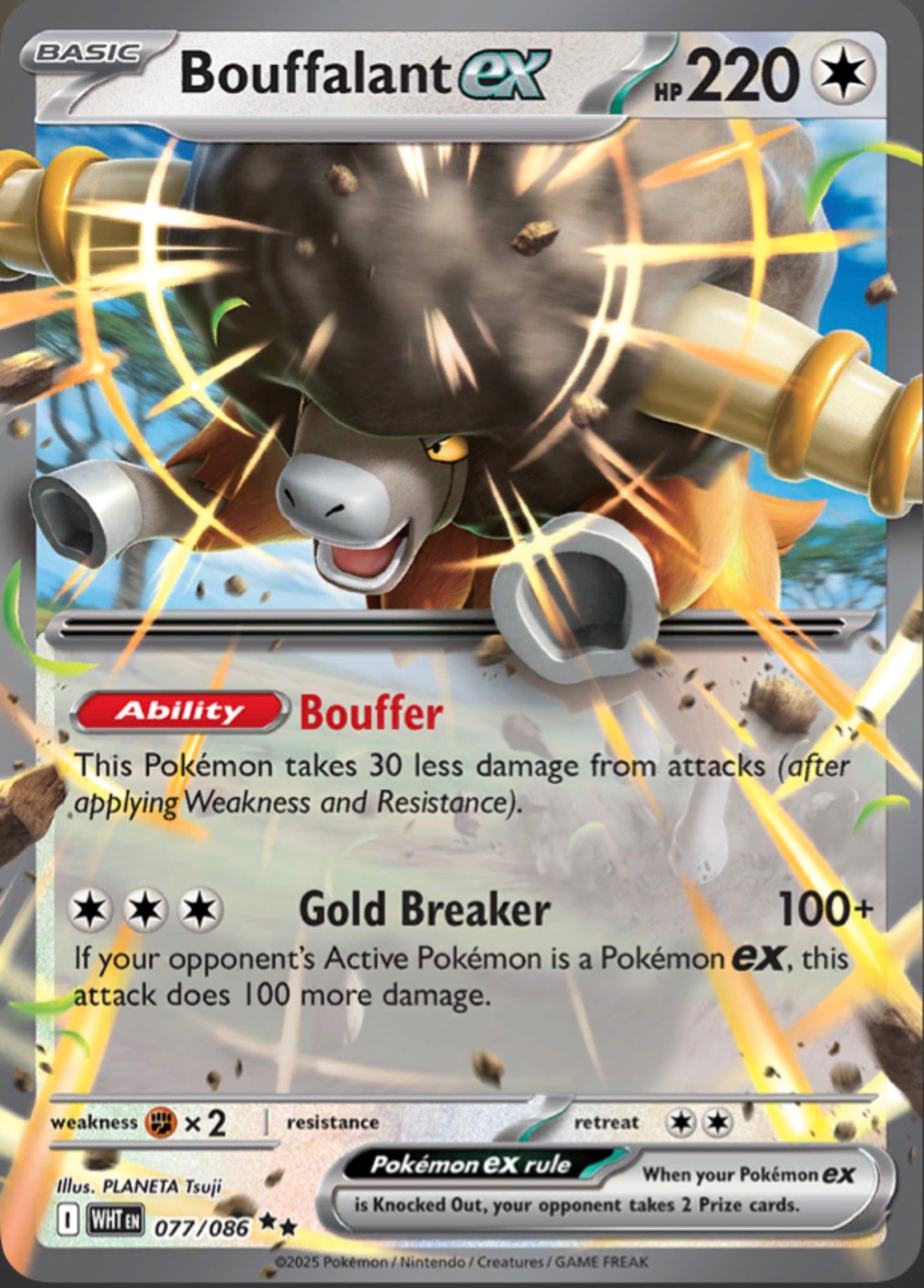 Pokémon Singles - Bouffalant ex - WHT 77/86