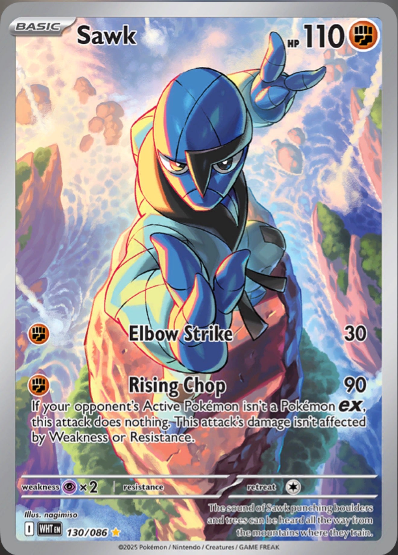 Pokémon Singles - Sawk - WHT 130/86