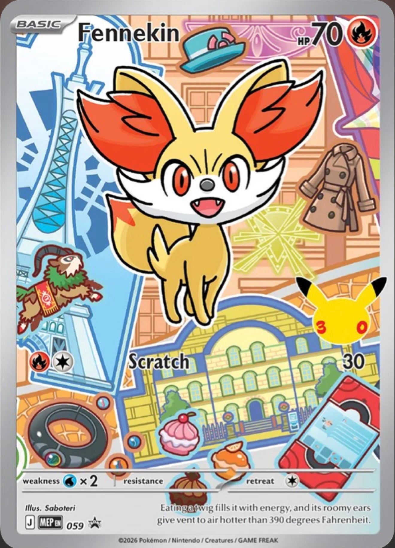 Pokémon Singles - Fennekin - MEP 59
