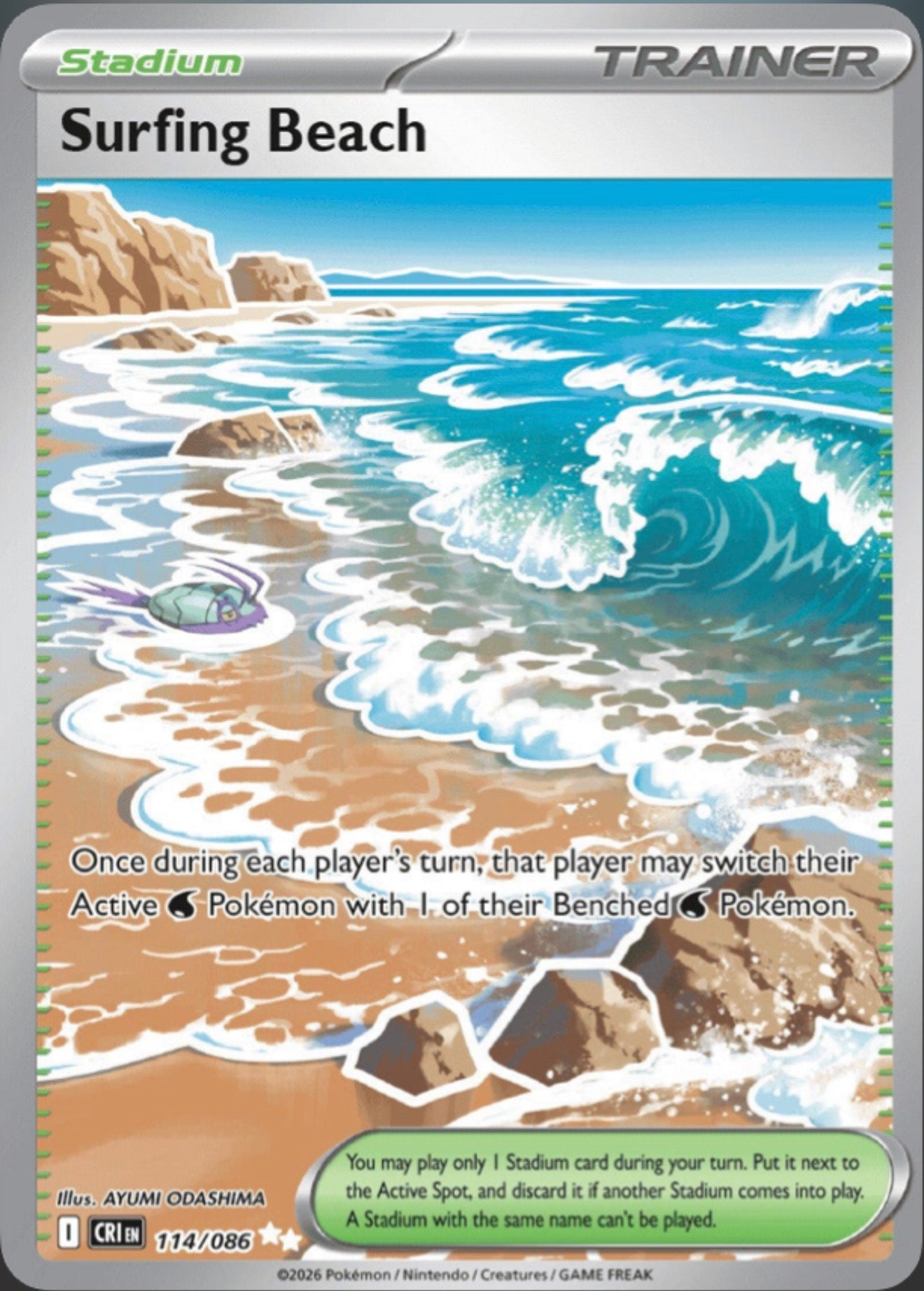 Pokémon Singles - Surfing Beach - CRI 114/86