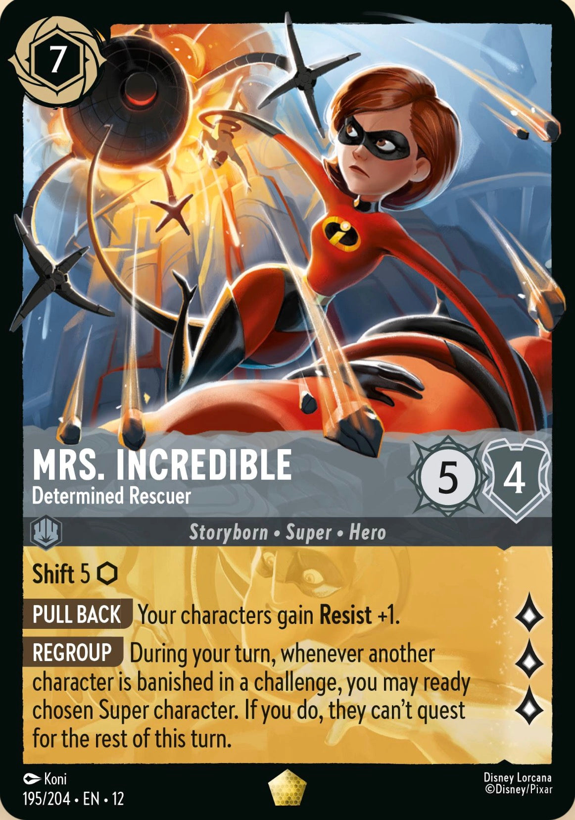 Lorcana Singles - Mrs. Incredible - Determined Rescuer - Wilds Unknown EN 12 195/204