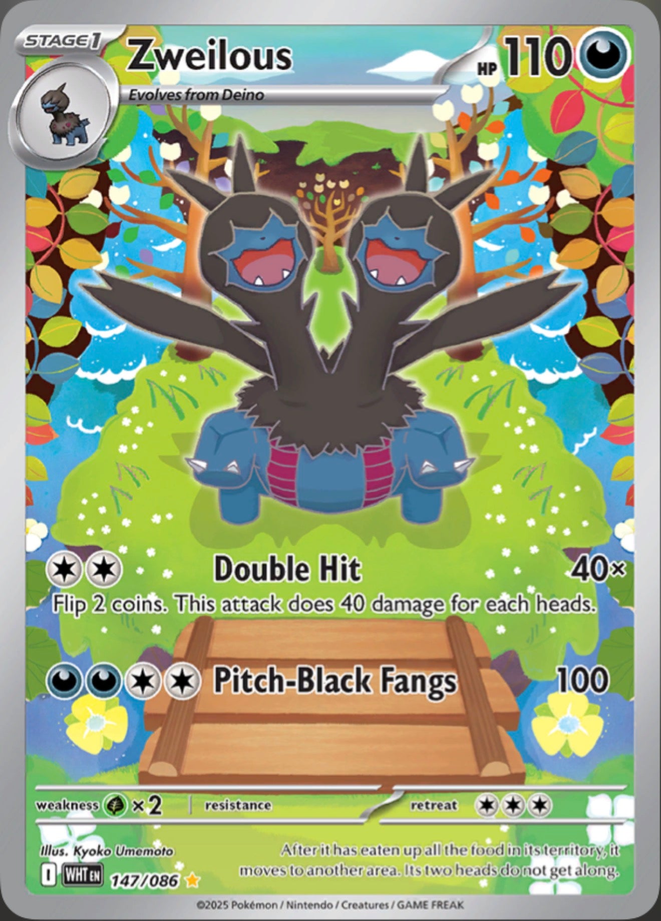 Pokémon Singles - Zweilous - WHT 147/86