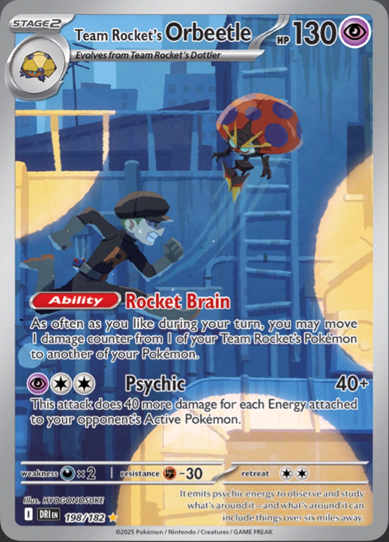 Pokémon Singles - Team Rocket's Orbeetle - DRI 198/182