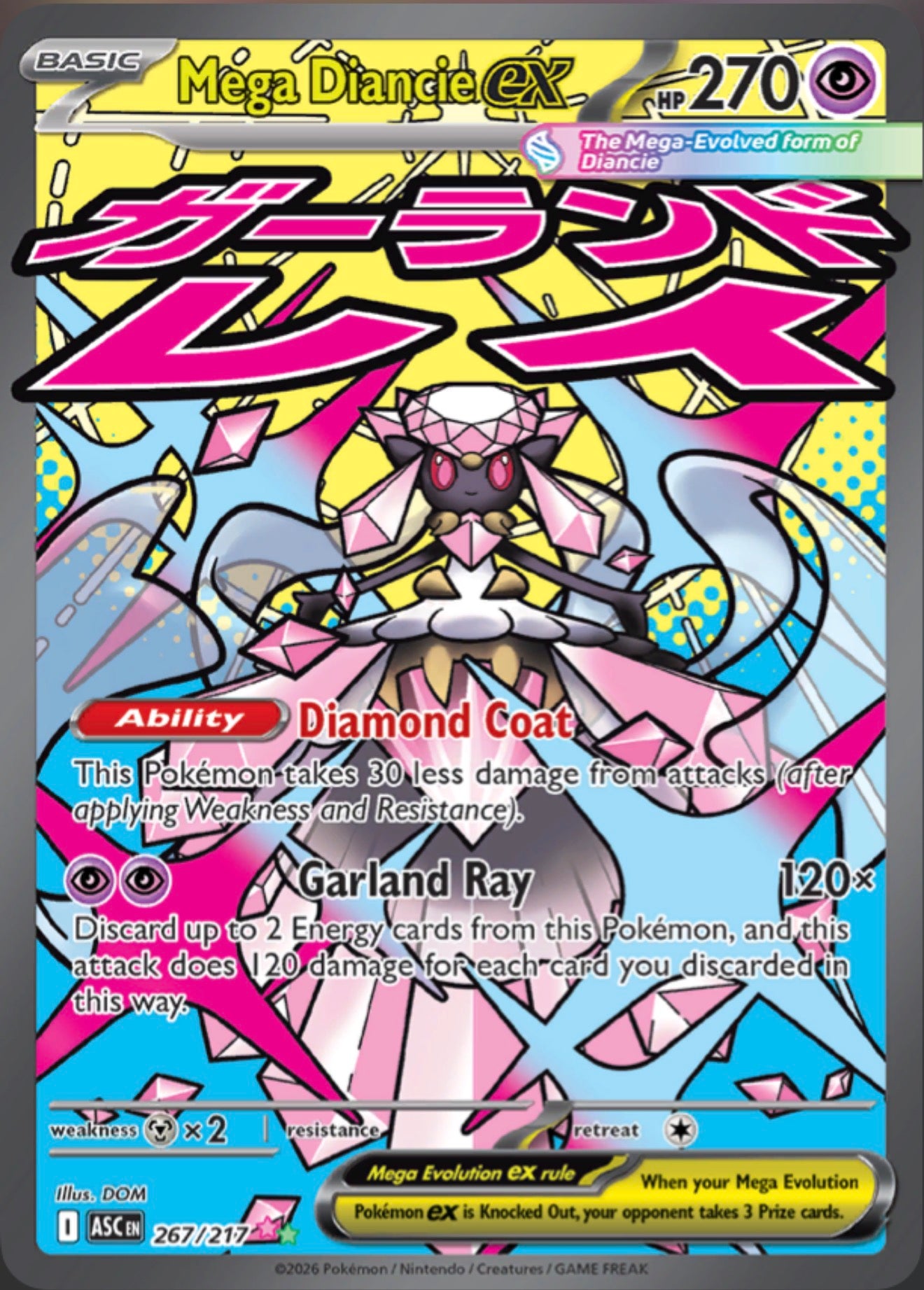 Pokémon Singles - Mega Diancie ex - ASC 267/217