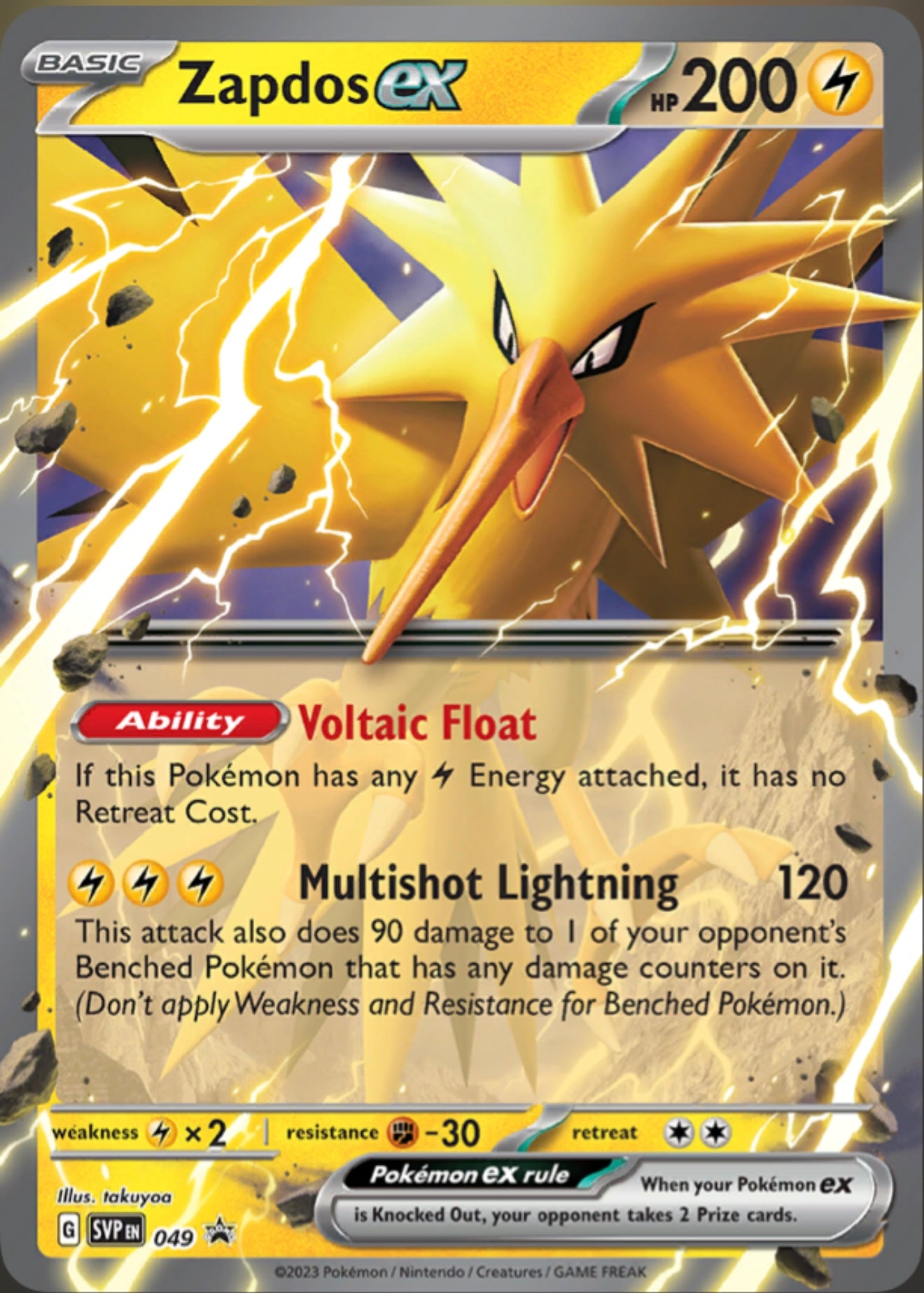 Pokémon Singles - Zapdos ex - 049 - SV: Scarlet & Violet Promo Cards (SVP)