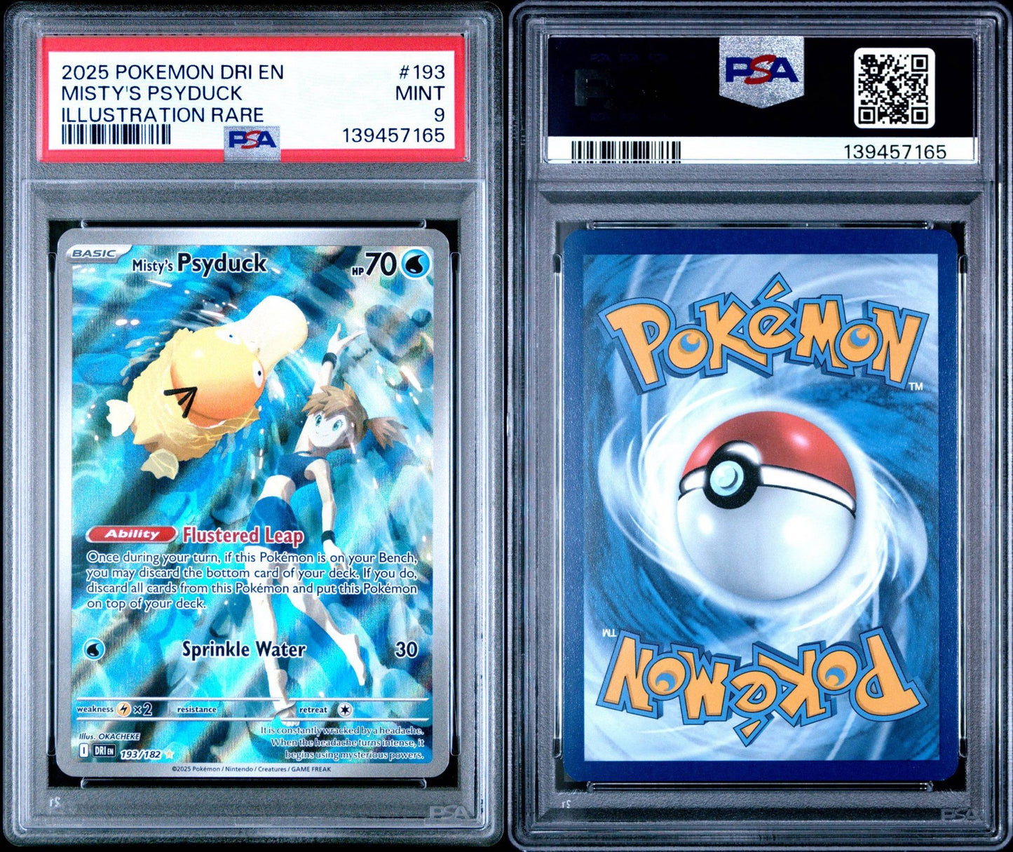 MISTY'S PSYDUCK 193 | 2025 POKEMON DRI EN-DESTINED RIVALS | ILLUSTRATION RARE - PSA 9