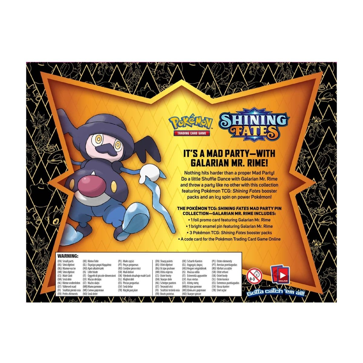 Pokémon TCG: Shining Fates Mad Party Pin Collection (Galarian Mr. Rime)