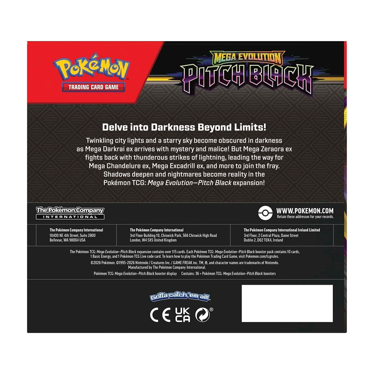 Pokémon TCG: Pitch Black Booster Box (36 Packs)