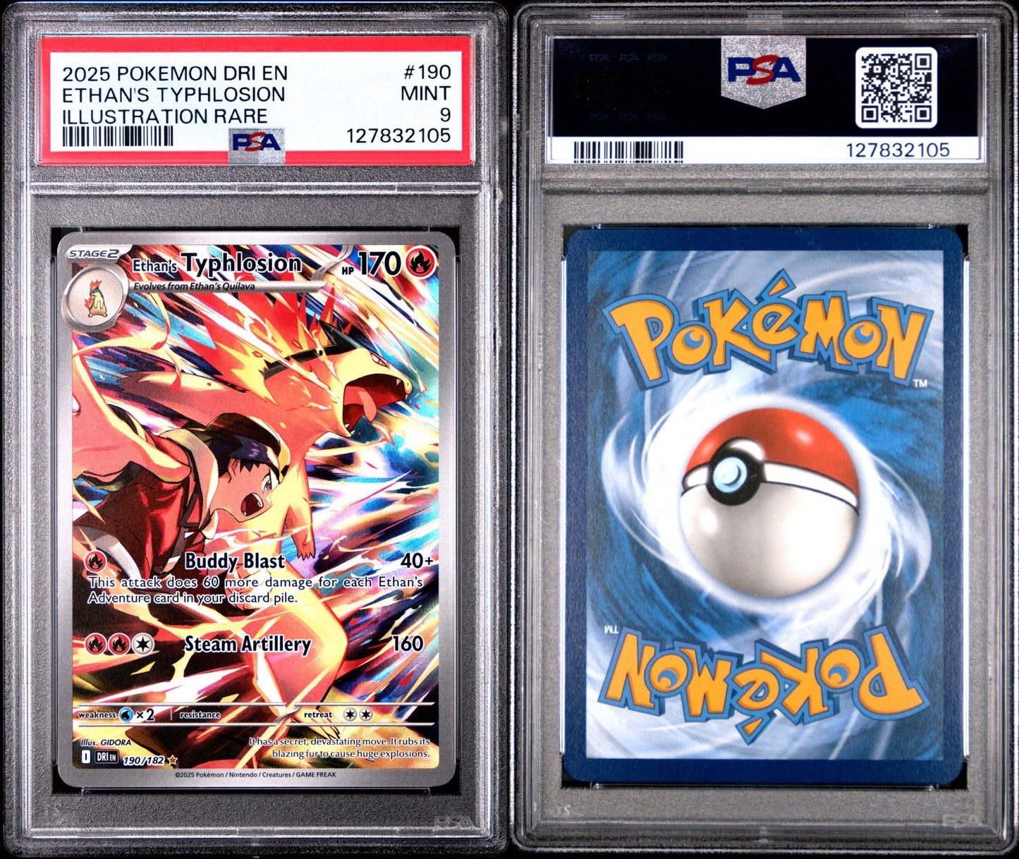 ETHAN'S TYPHLOSION 190 | 2025 Pokémon Destined Rivals - PSA 9