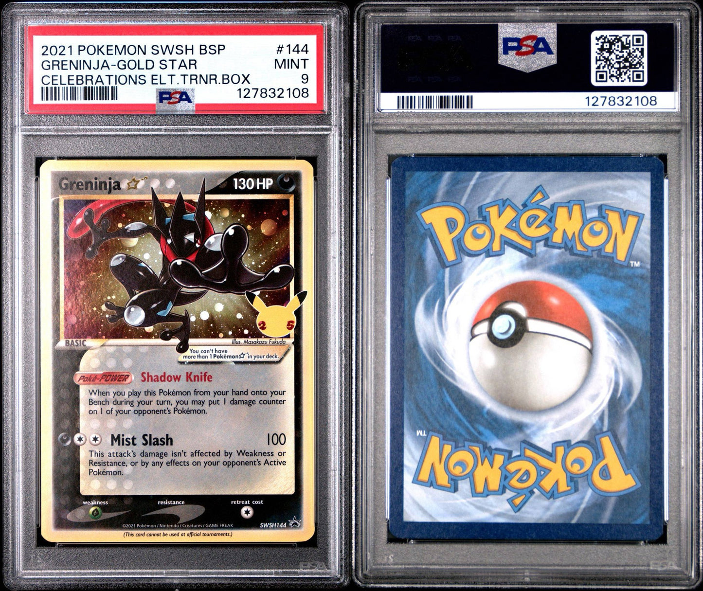 Greninja Gold Star | 2021 Pokémon Celebrations ETB Promo - PSA 9