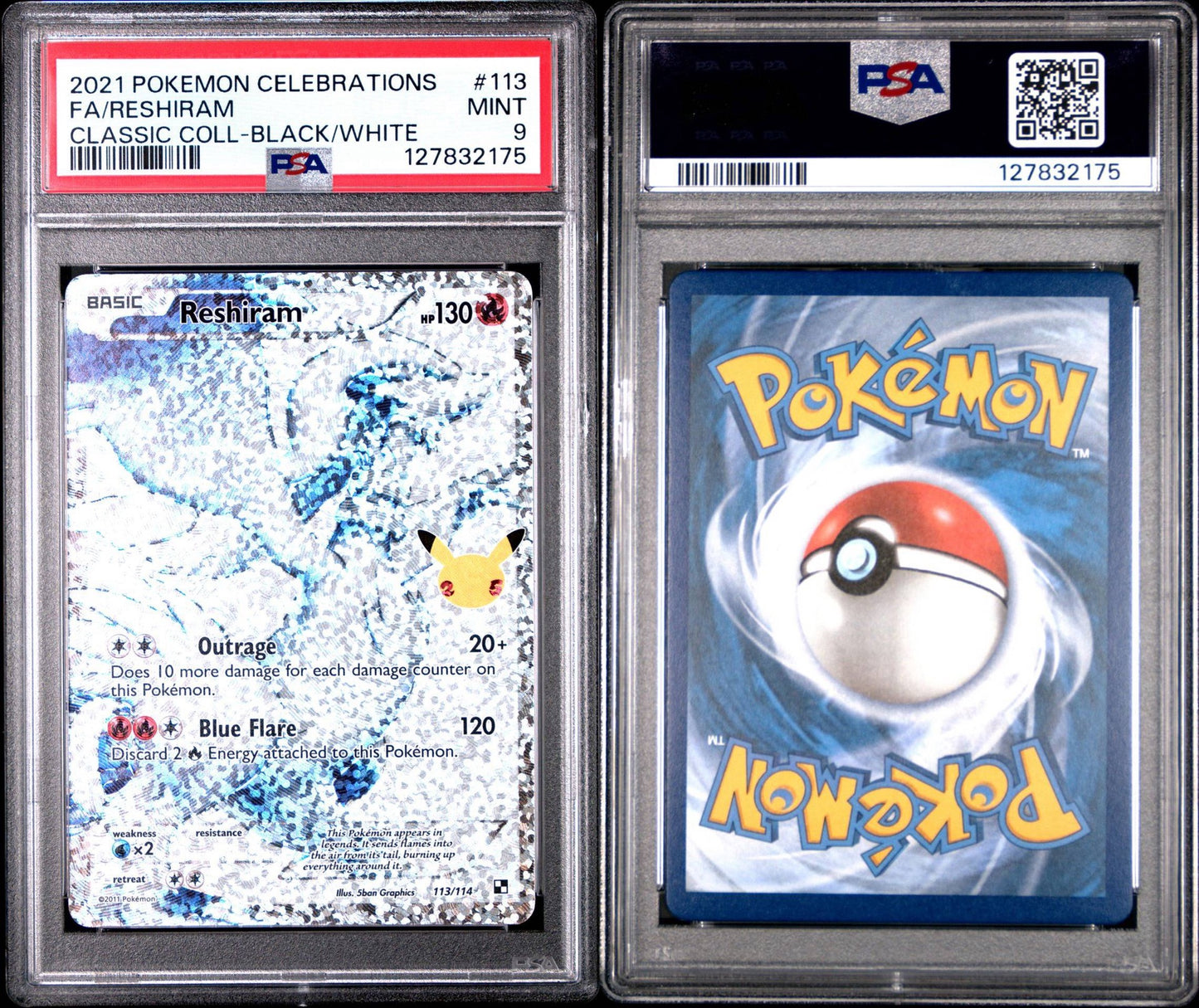 Celebrations Reshiram | 2021 Pokémon Celebrations Classic Collection - PSA 9