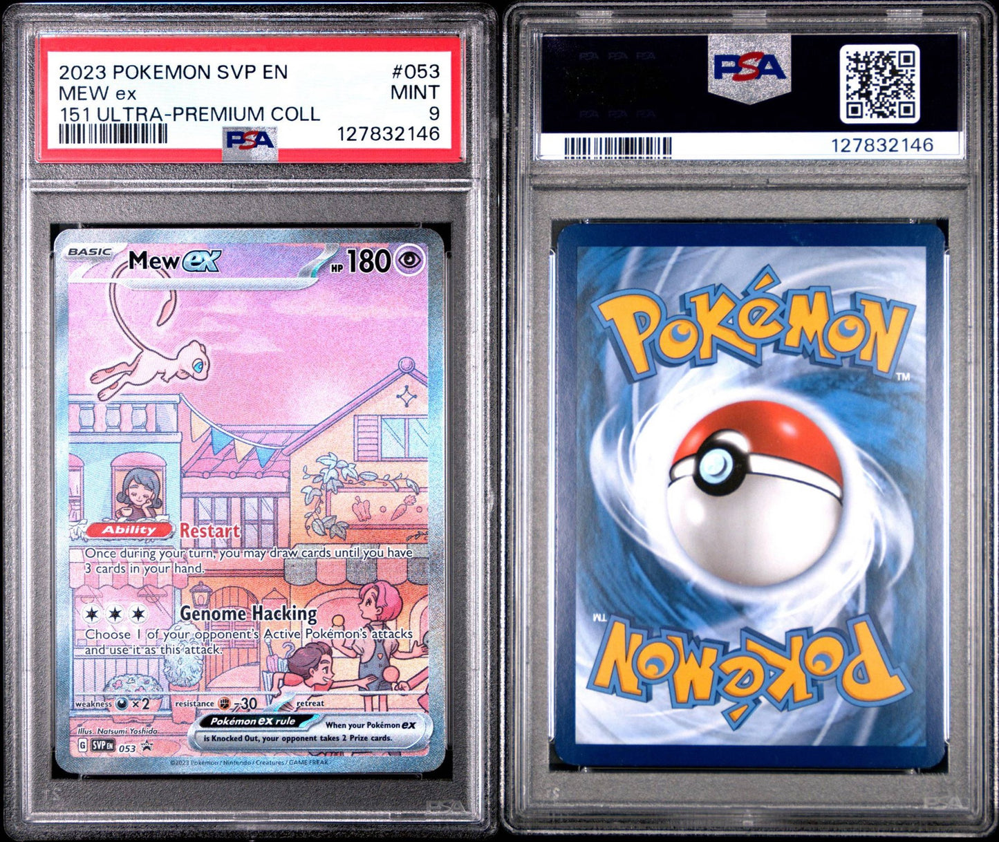 MEW EX 053 | 2023 POKEMON SVP EN-SV BLACK STAR PROMO | 151 ULTRA-PREMIUM COLLECTION - PSA 9
