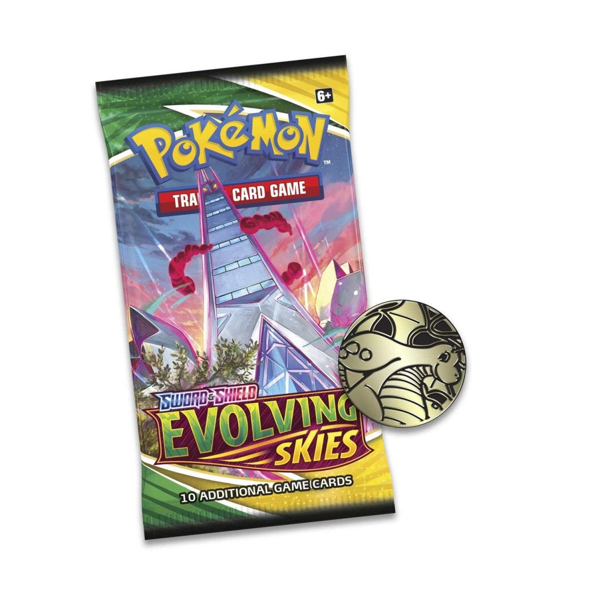 Pokémon TCG: Sword & Shield-Evolving Skies 3 Booster Packs, Eiscue Promo Card & Coin