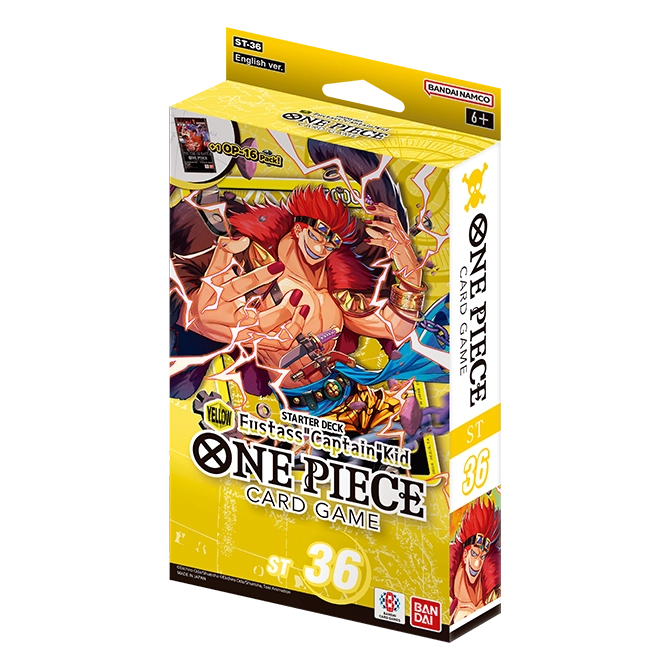 One Piece Card Game Starter Deck 36 YELLOW Eustass Captain Kid (ST-36) packaging