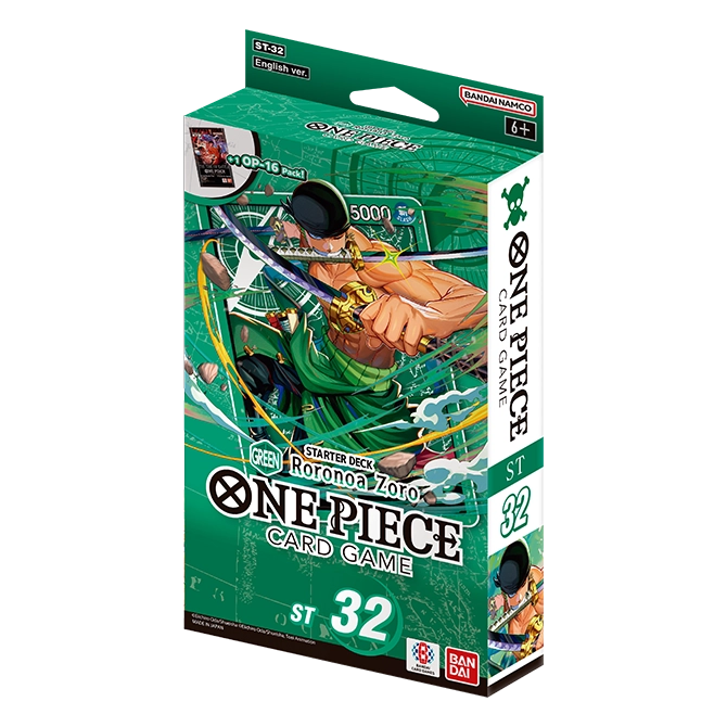 One Piece Card Game Starter Deck 32 GREEN Roronoa Zoro (ST-32) packaging