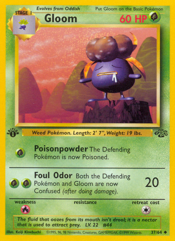 Pokemon Singles - Gloom (1st Edition) - Jungle 37/64