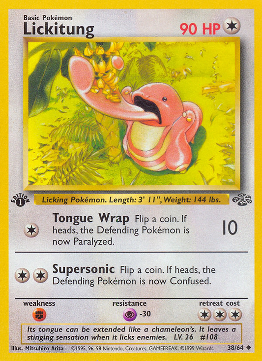 Pokemon Singles - Lickitung (1st Edition) - Jungle 38/64