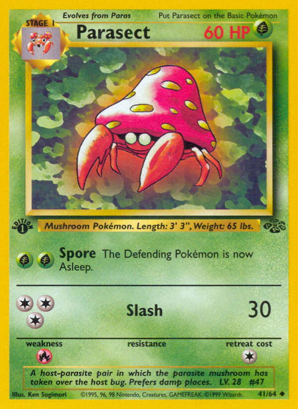 Pokemon Singles - Parasect (1st Edition) - Jungle 41/64