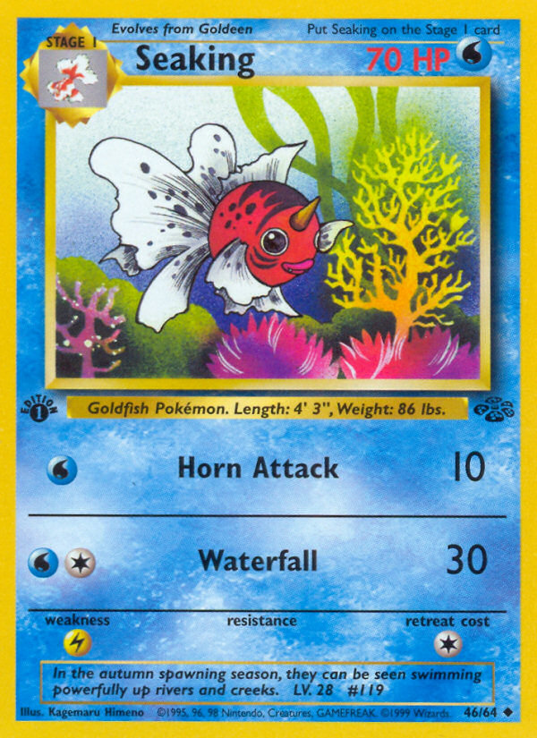 Pokemon Singles - Seaking (1st Edition) - Jungle 46/64