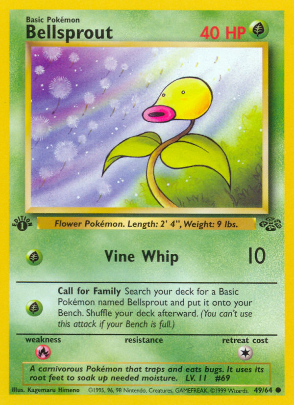Pokemon Singles - Bellsprout (1st Edition) - Jungle 49/64