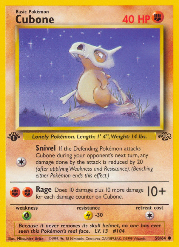 Pokemon Singles - Cubone (1st Edition) - Jungle 50/64