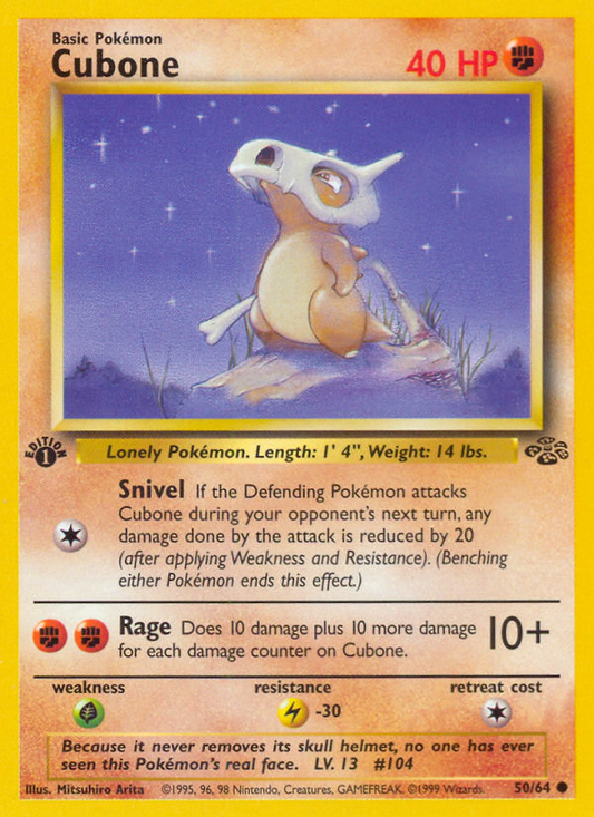 Pokemon Singles - Cubone (1st Edition) - Jungle 50/64