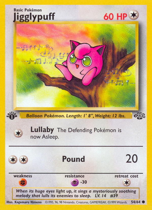 Pokemon Singles - Jigglypuff (1st Edition) - Jungle 54/64
