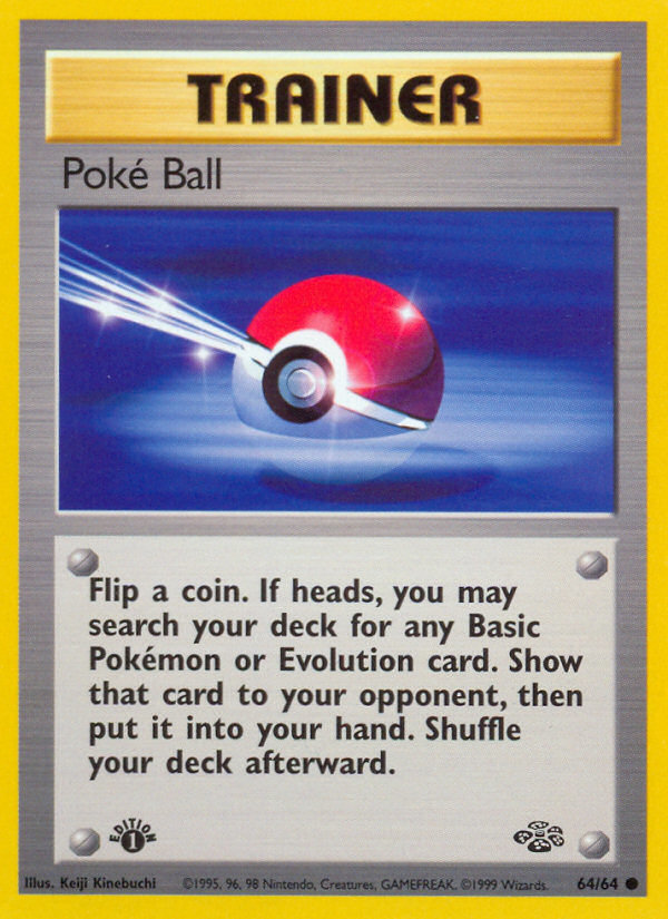 Pokemon Singles - Poké Ball (1st Edition) - Jungle 64/64