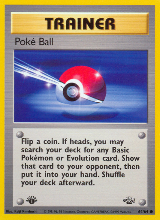 Pokemon Singles - Poké Ball (1st Edition) - Jungle 64/64