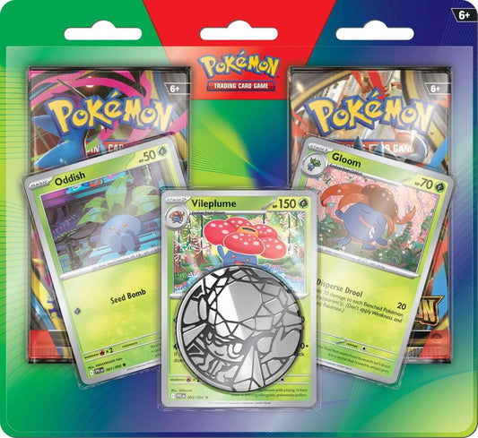 Pokémon TCG: Mega Evolutions and Phantasmal Flames 2 Pack Blister ([Oddish, Gloom, & Vileplume)