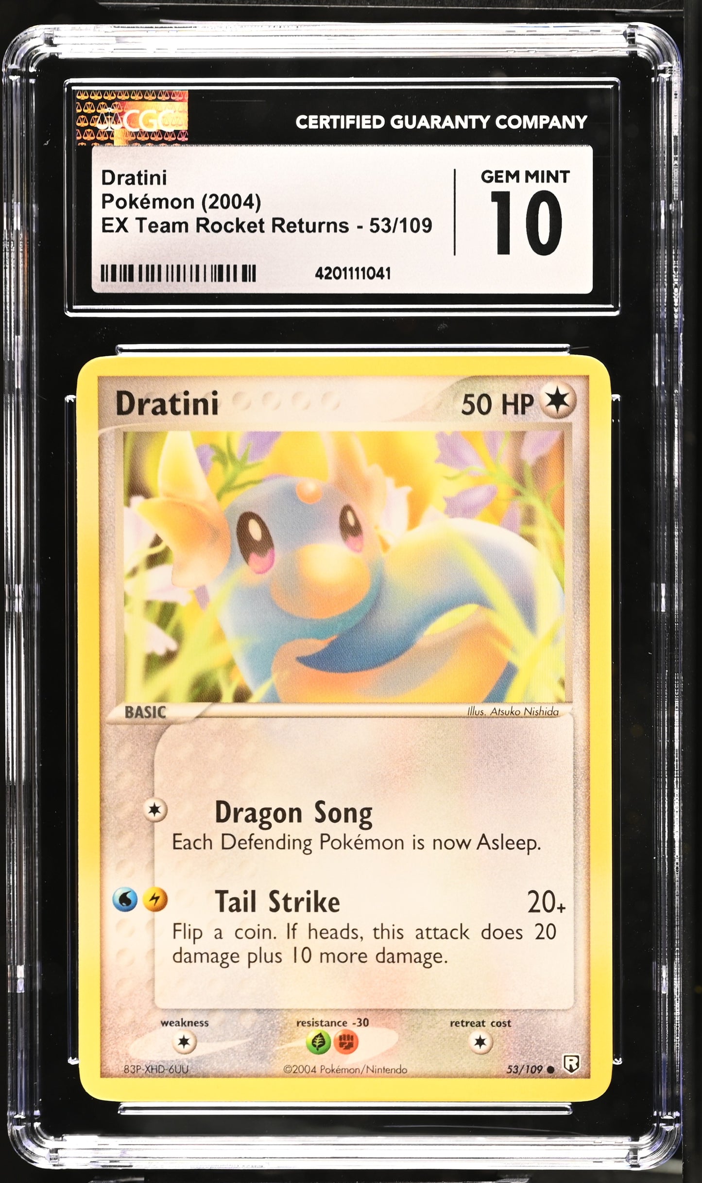 Dratini #53/109 - 2004 EX Team Rocket Returns - CGC 10