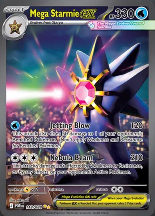 Pokémon Singles - Mega Starmie ex - POR 118/88