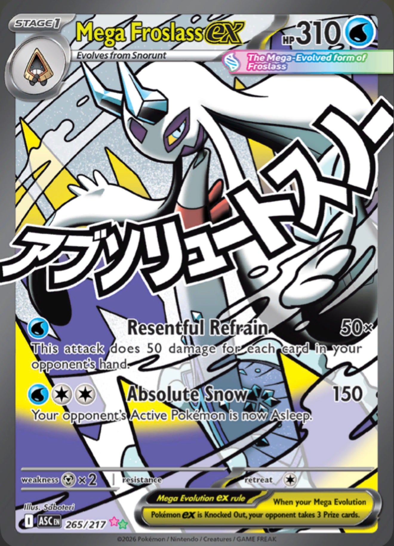 Pokémon Singles - Mega Froslass ex - ASC 265/217