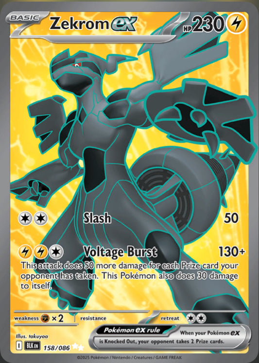 Pokémon Singles - Zekrom EX - BLK 158/86