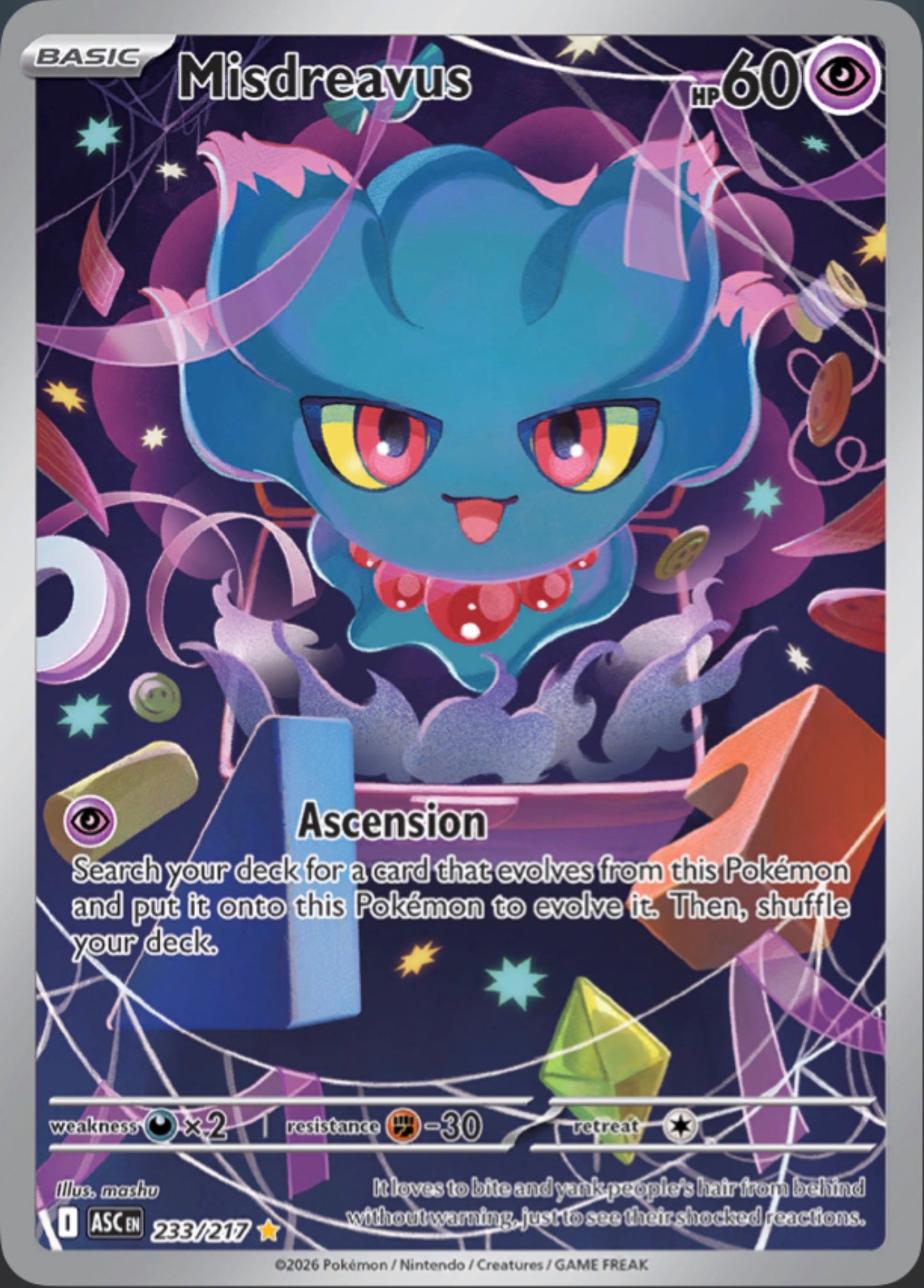 Pokémon Singles - Misdreavus - ASC 233/217