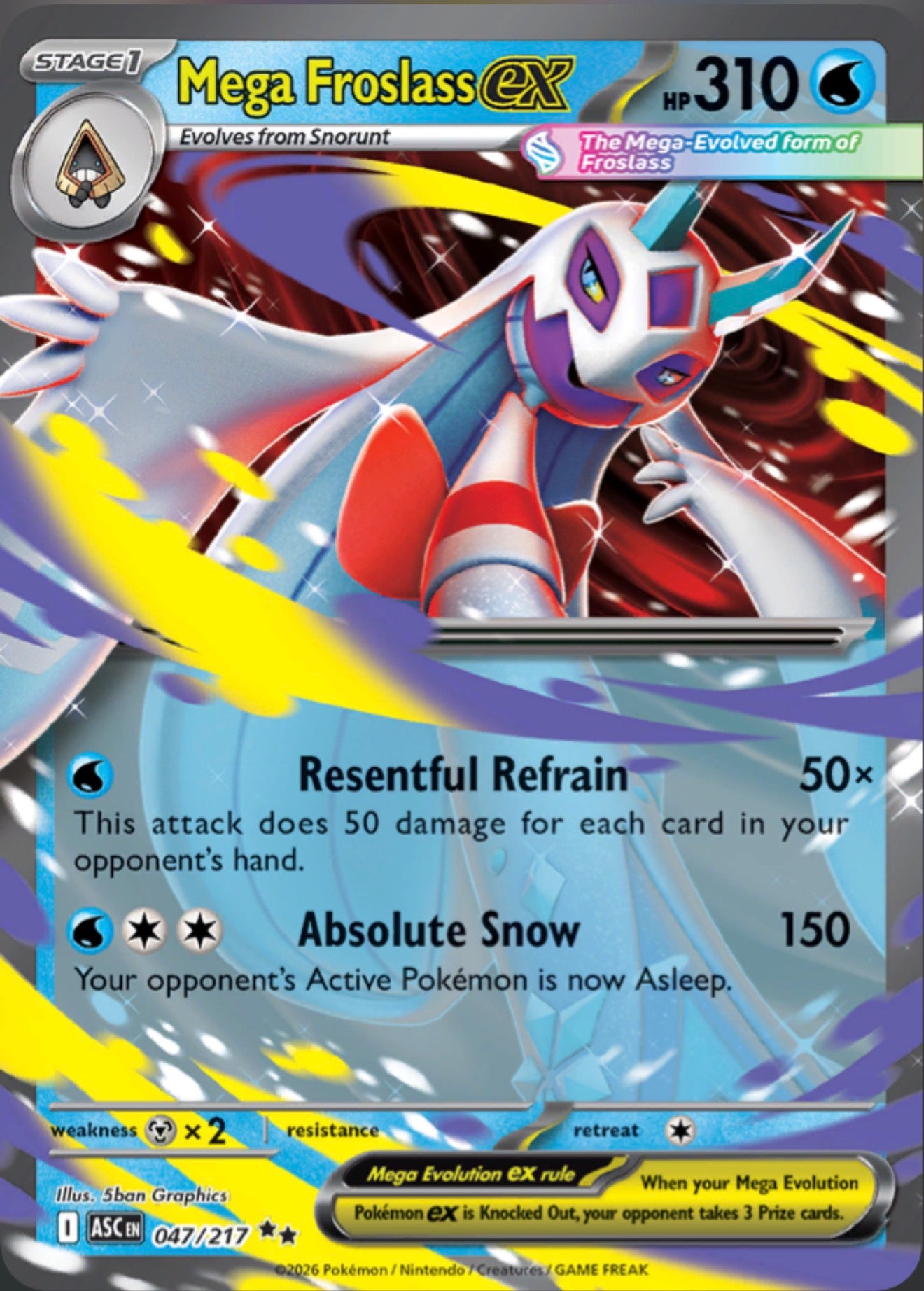 Pokémon Singles - Mega Froslass ex - ASC 047/217