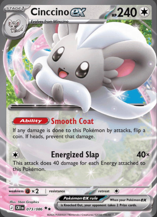 Pokémon Singles - Cinccino ex - CRI 73/86