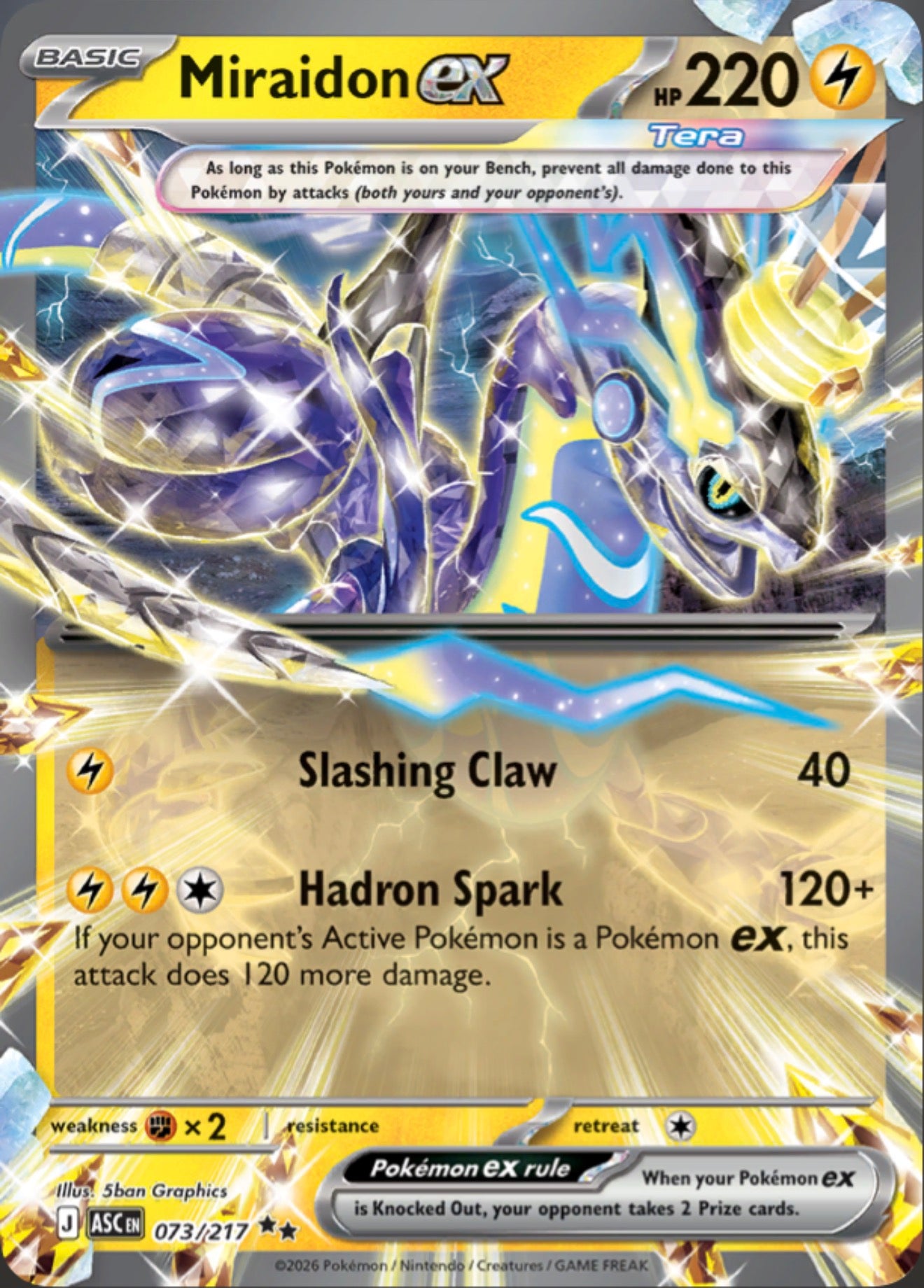 Pokémon Singles - Miraidon ex - ASC 073/217