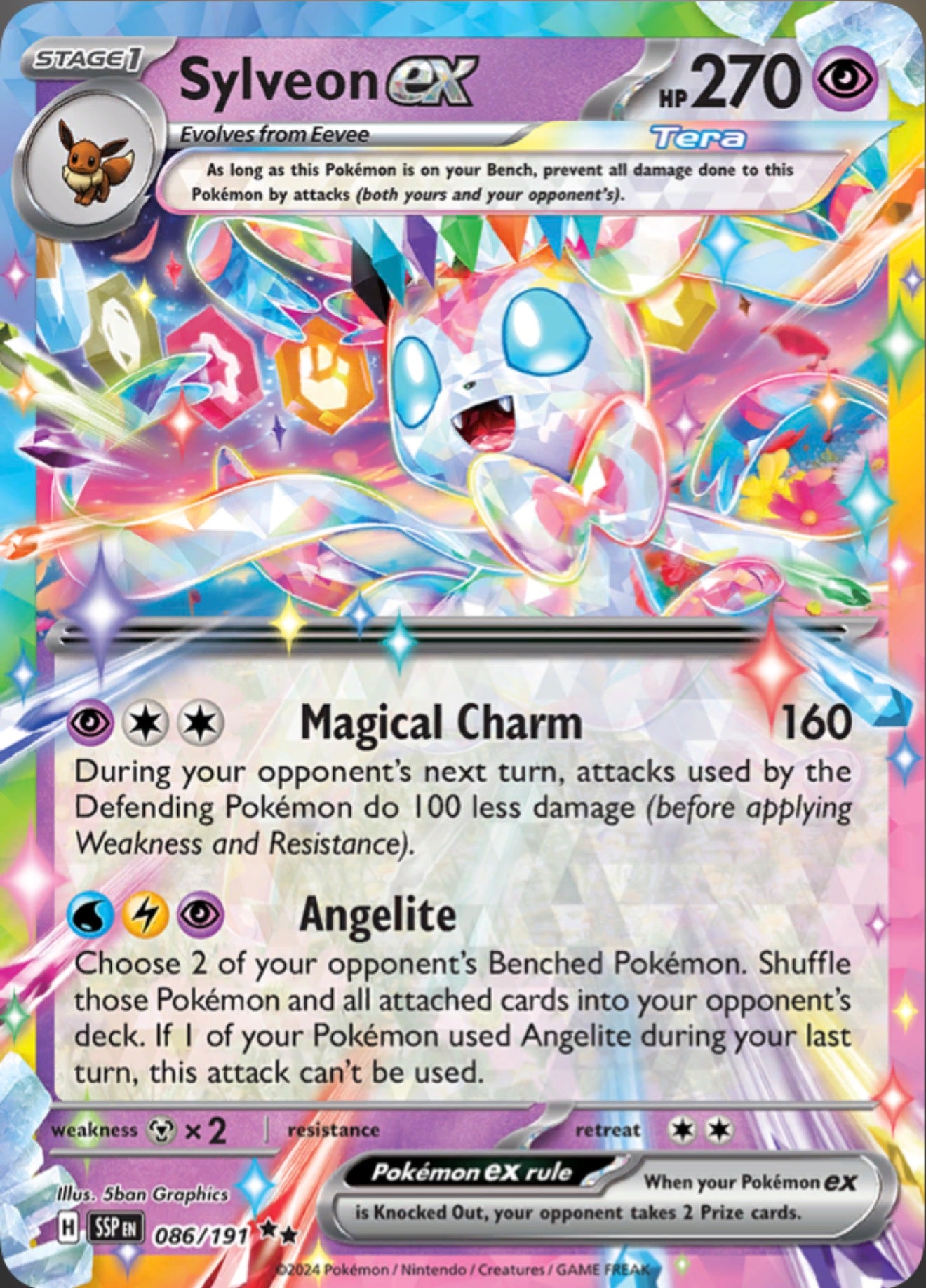 Pokémon Singles - Sylveon ex - SSP 86/191