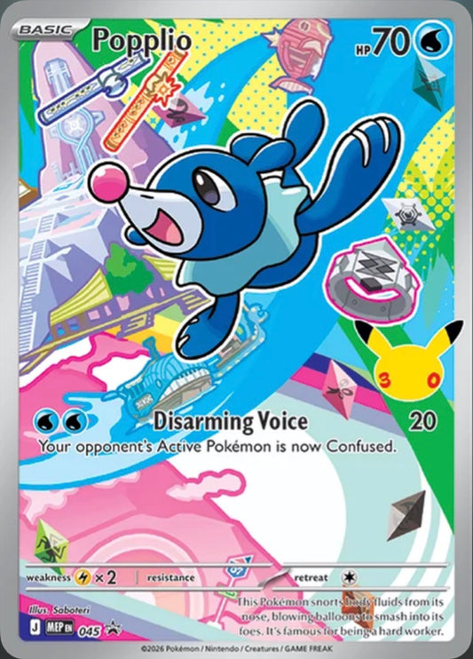 Pokémon Singles - Popplio - MEP 45