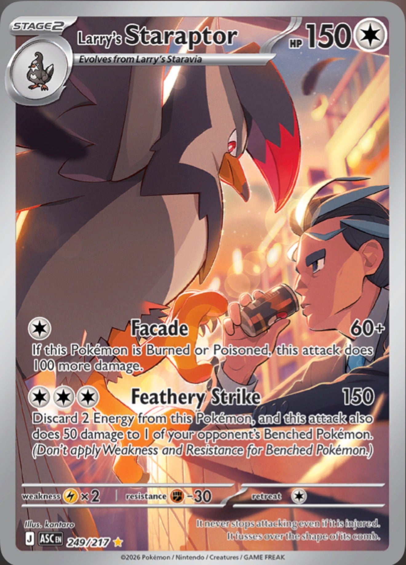 Pokémon Singles - Larry’s Staraptor - ASC 249/217