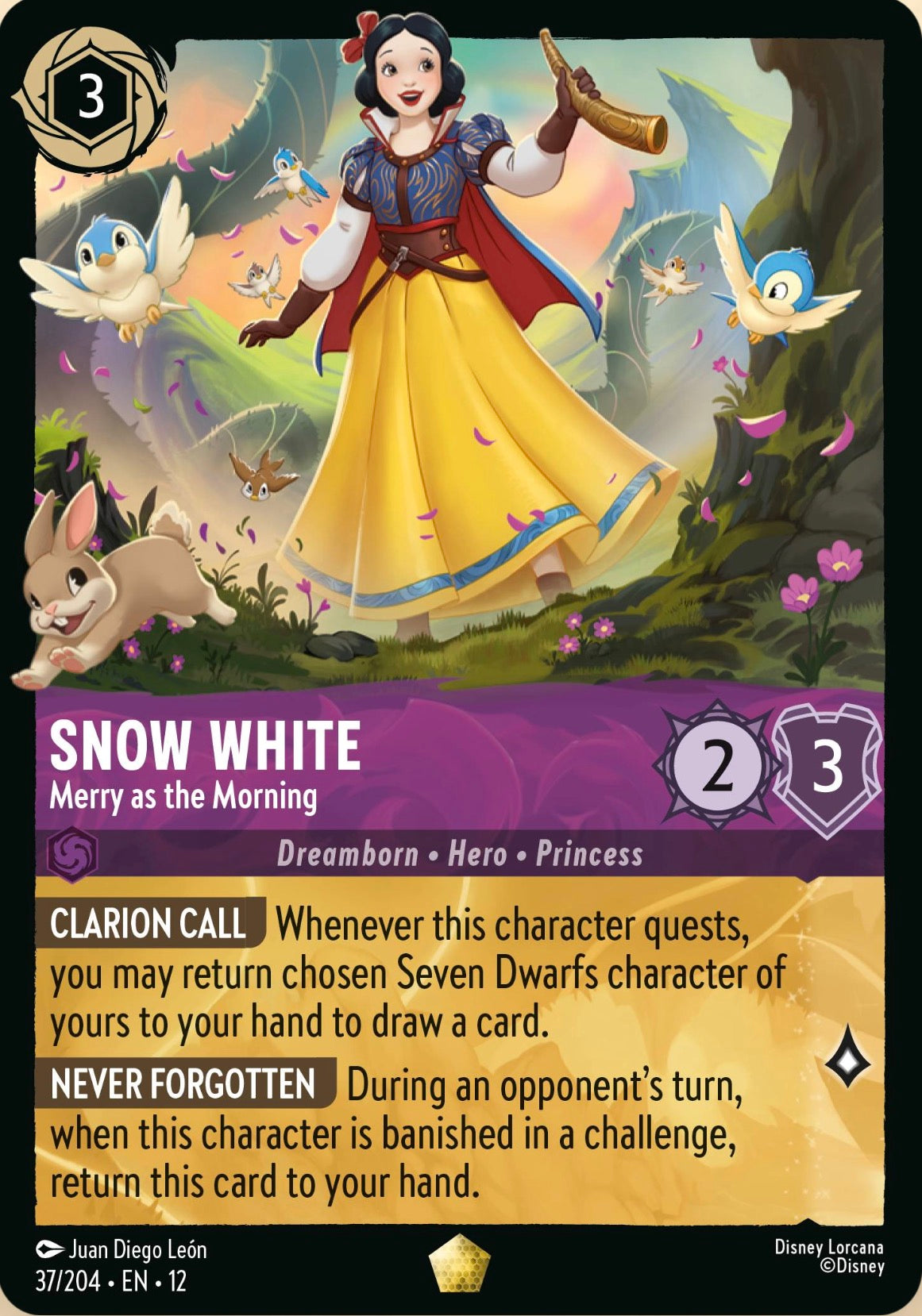 Lorcana Singles - Snow White - Merry as the Morning - Wilds Unknown EN 12 37/204