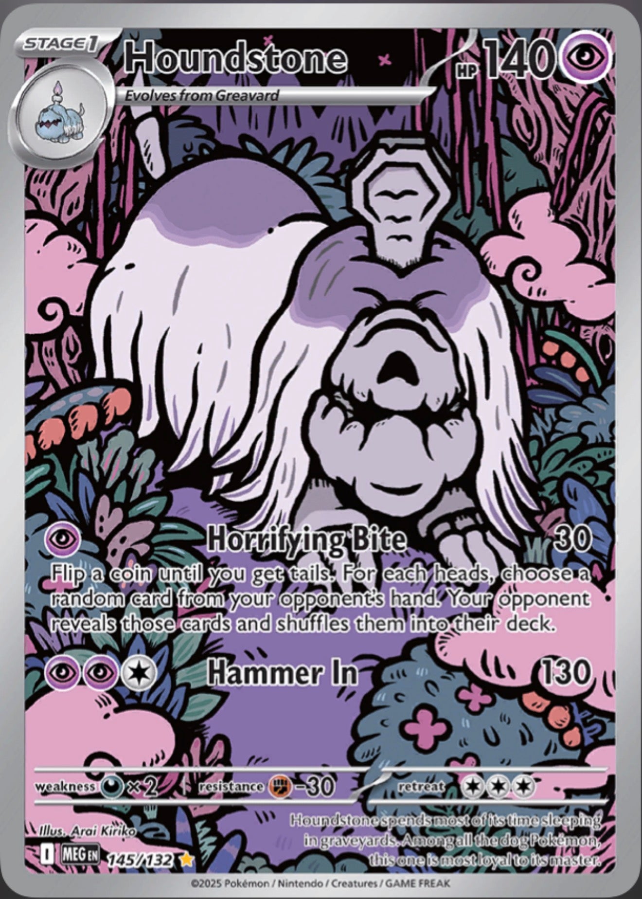 Pokémon Singles - Houndstone - MEG 145/132