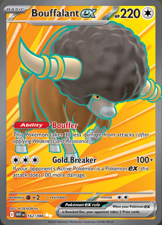 Pokémon Singles - Bouffalant ex - WHT 162/086