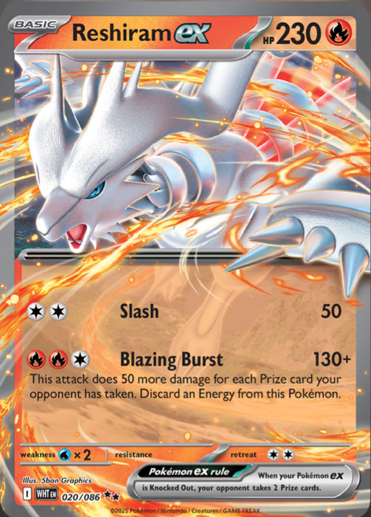 Pokémon Singles - Reshiram ex - WHT 20/86
