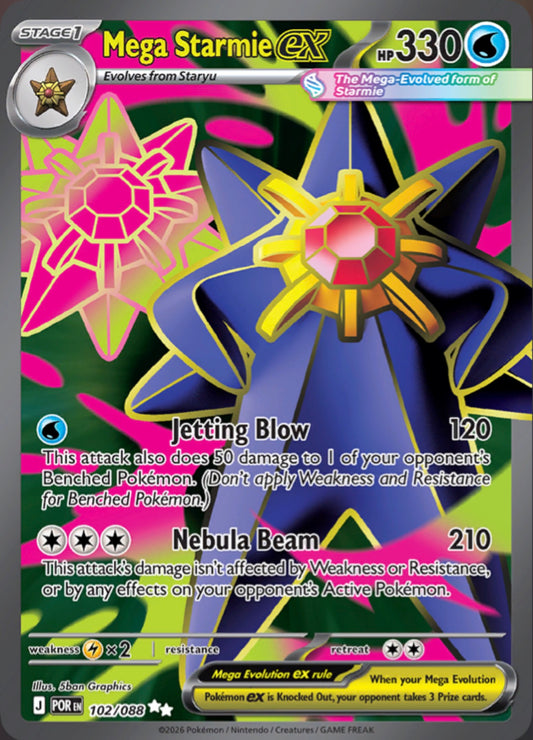Pokémon Singles - Mega Starmie ex - POR 102/88