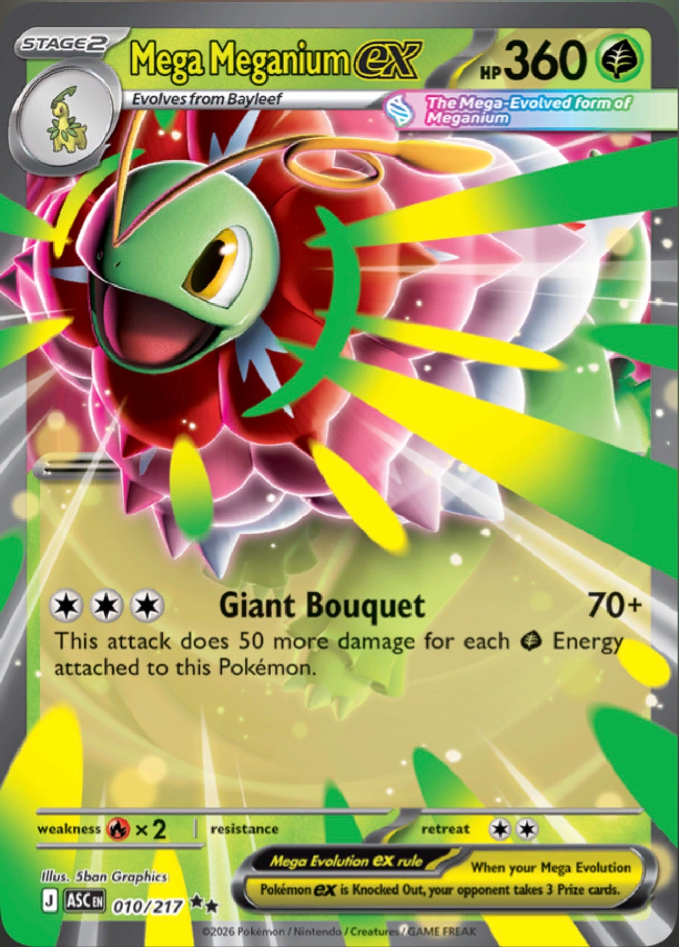 Pokémon Singles - Mega Meganium ex - ASC 010/217
