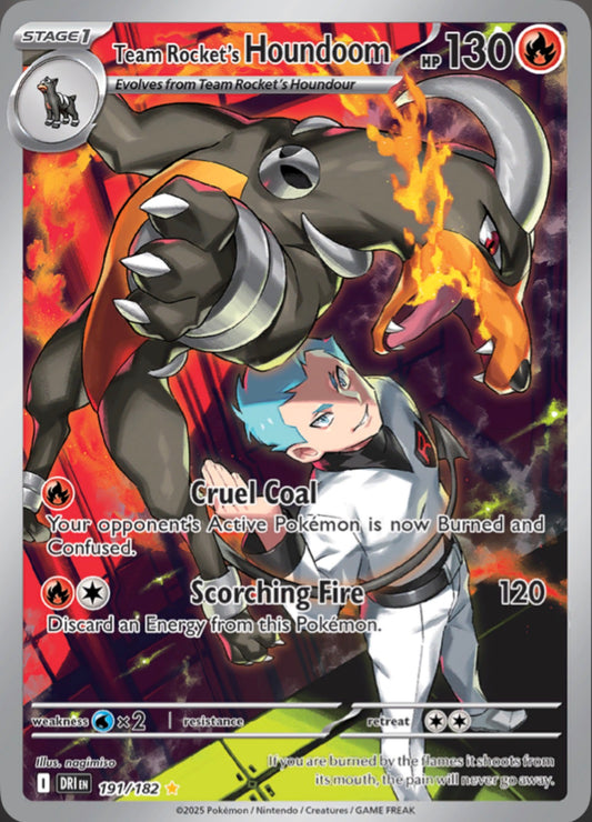 Pokémon Singles - Team Rocket's Houndoom - DRI 191/182